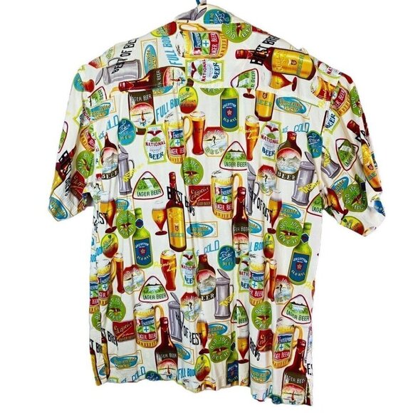 Cactus Black Label XL Beer Bottle Hawaiian Button Up Shirt - Picture 6 of 8